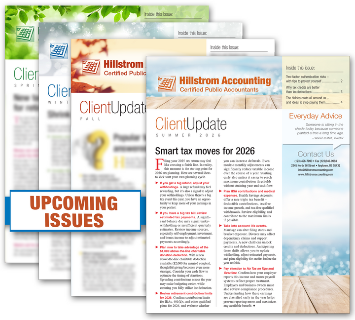Image for item #33-451: Client Update Print Newsletter Subscription