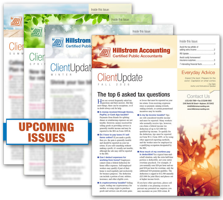 Image for item #33-451: Client Update Print Newsletter Subscription