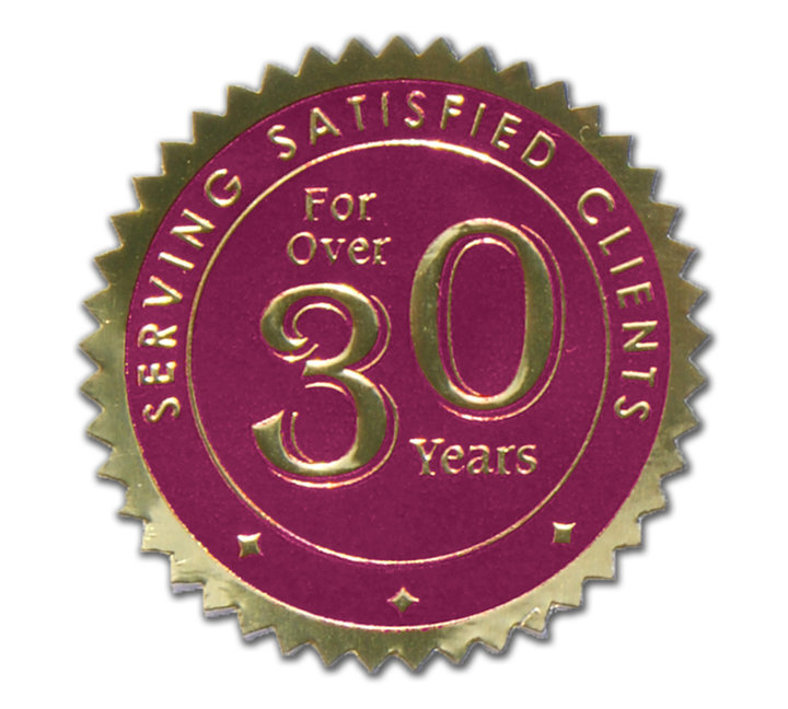 Image for item #40-2330g: Anniversary Seal - 30 Years (Gold)