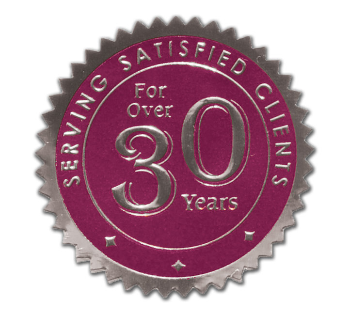 Image for item #40-2330s: Anniversary Seal - 30 Years (Silver)