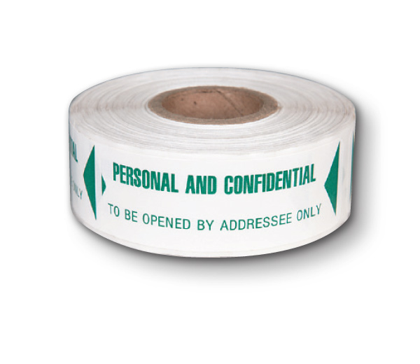 Image for item #40-L256: PERSONAL & CONFIDENTIAL LABEL