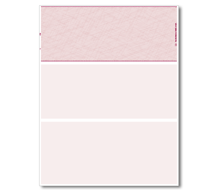 Blank Laser 1up Top Checks Item 48011