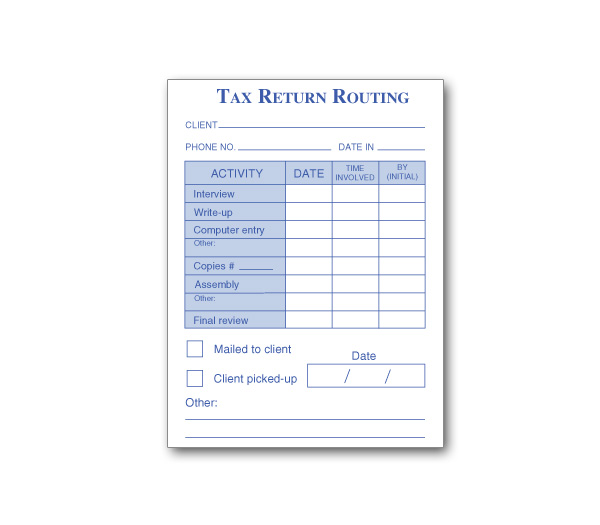 Image for item #49-100: Tax Return Routing Post-it Note Pad