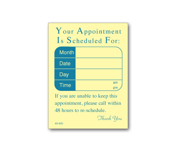 Image for item #49-400: Appointment Sched. Post-it Note Pad