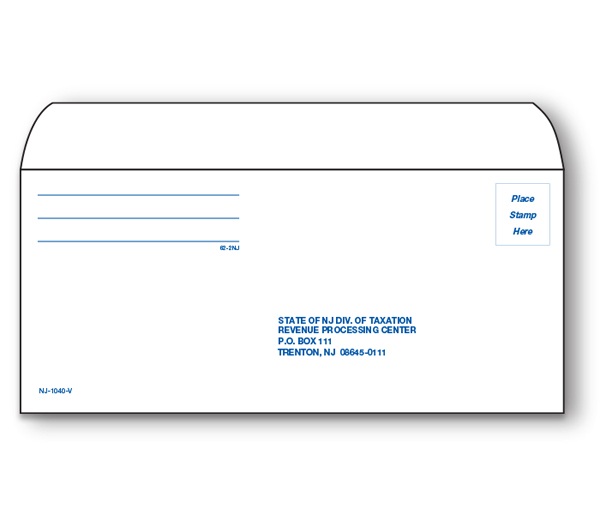 Image for item #62-2NJ: #9 New Jersey VOUCHER Env  (50 pk)