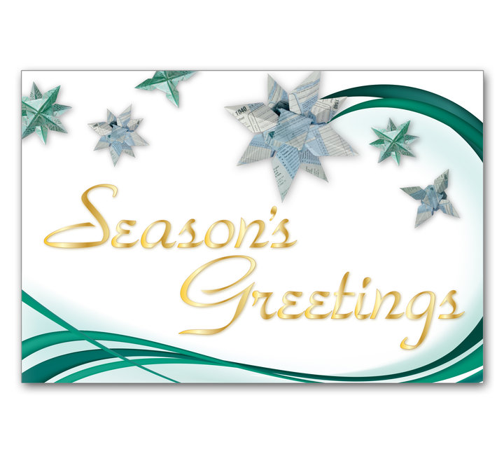 Image for item #70-5714: Origami Star Greeting Postcard (25/Pack)