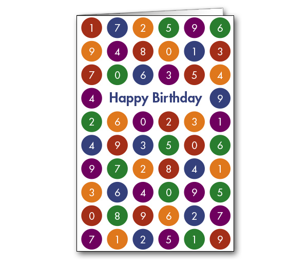 Image for item #70-6731: Polka Dot Birthday Card - (25/Pack)