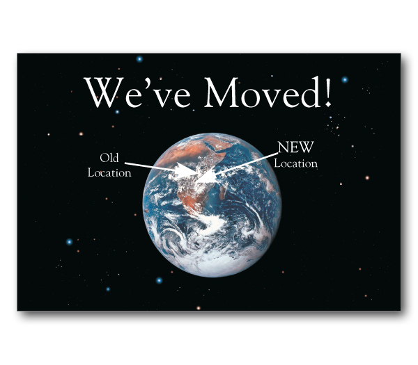 Image for item #70-771: We’ve Moved Postcard (25/Pack)
