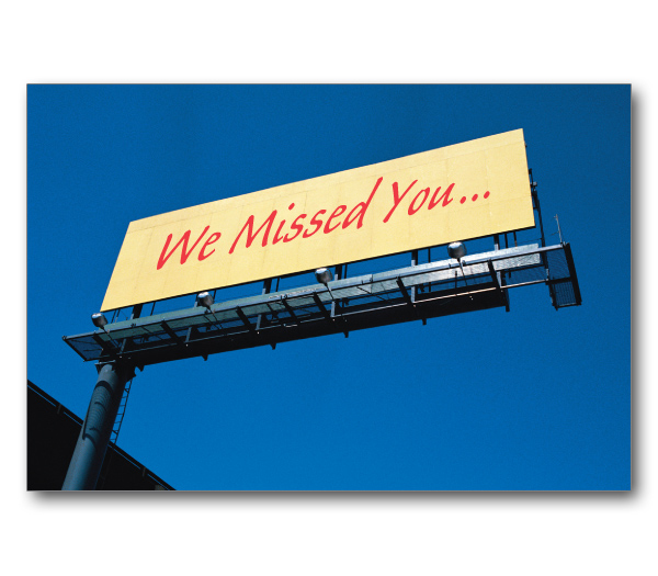 Image for item #70-851: Missed You Billboard Postcard (25/Pack)