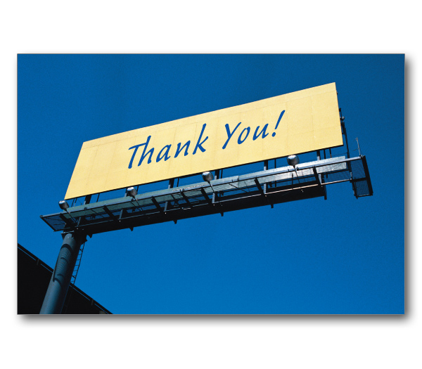 Image for item #70-861: Thank You Billboard Postcard (25/Pack)