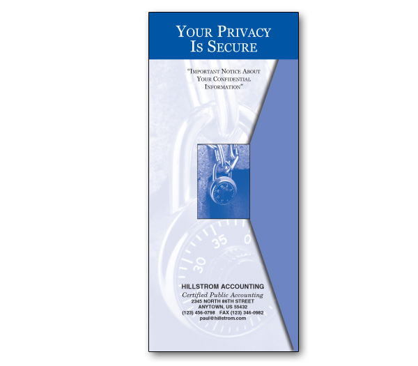 Image for item #72-721: Imprinted Privacy NON-Disclosure Brochure