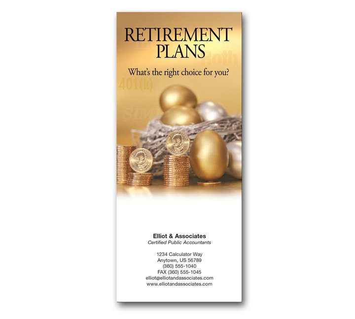 Image for item #72-8031: Retirement Plans - What's the Right Choice for You? Brochure