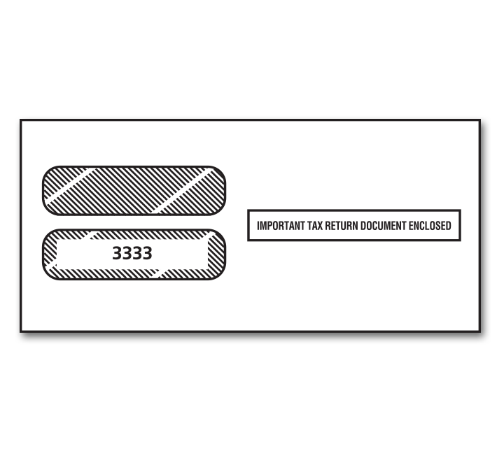 Image for item #82-33331: W-2 Envelope For 3-up Horiz. Laser