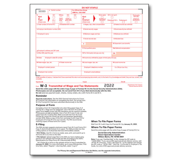 Image for item #82-5200: W-3 Laser Transmittal