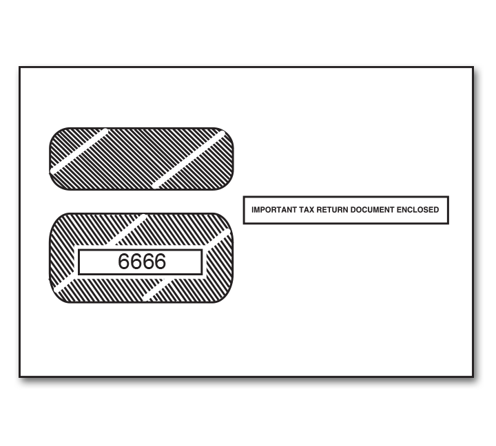 Image for item #82-66662: SELF SEAL Double Window Env. for 2-up W-2's