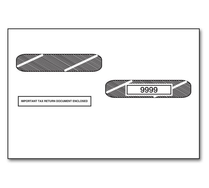 Security Envelopes Pack of 100 Seal Double Window Self 100 Envelopes Designed for W-2 Forms 4-Up 