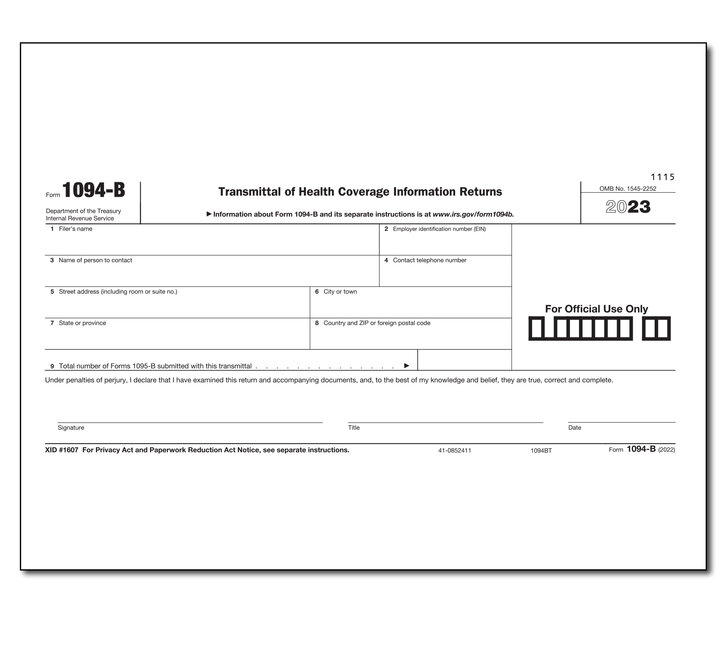 Image for item #89-1094b: Transmittal Of Health Coverage Information