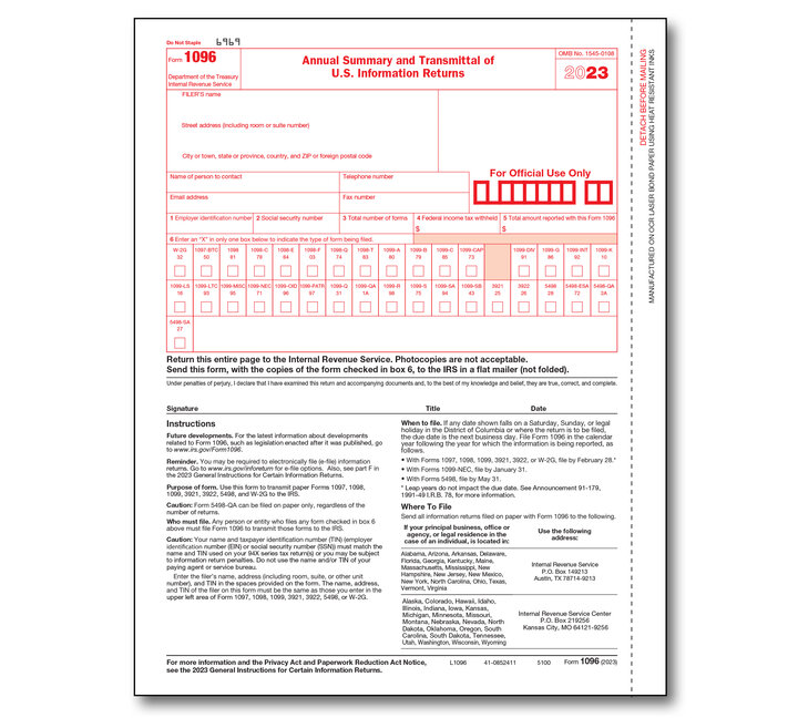 1096 Annual Summary - Item: #89-5100