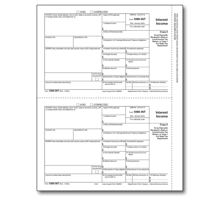 Image for item #89-5130: 1099 Laser Dividend Federal Copy A