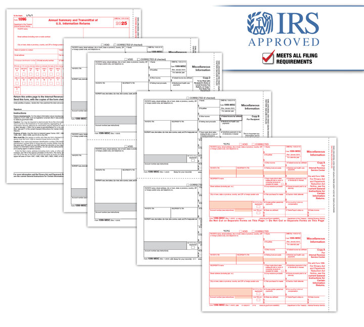 Image for item #89-61054: 1099-MISC 4-Part Pre-Printed Set