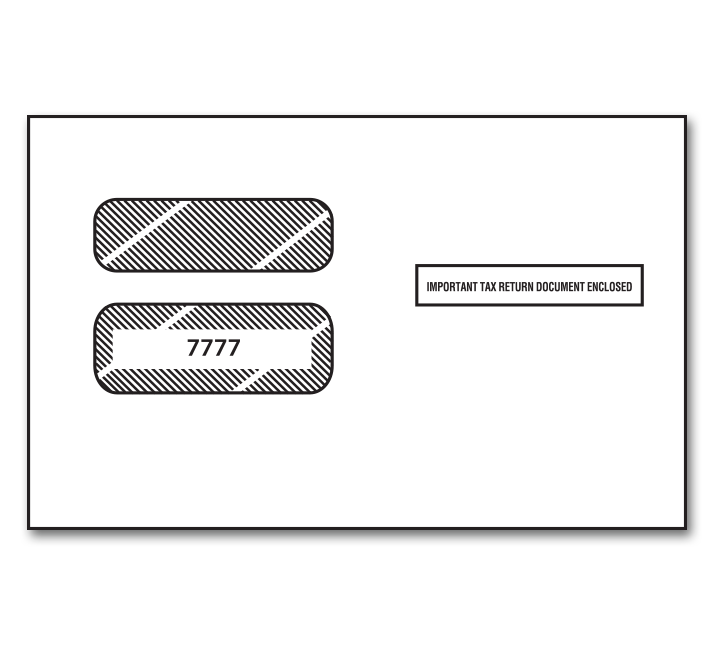 Image for item #89-77772: Self-Seal Double Window Env. for 2-up 1099's