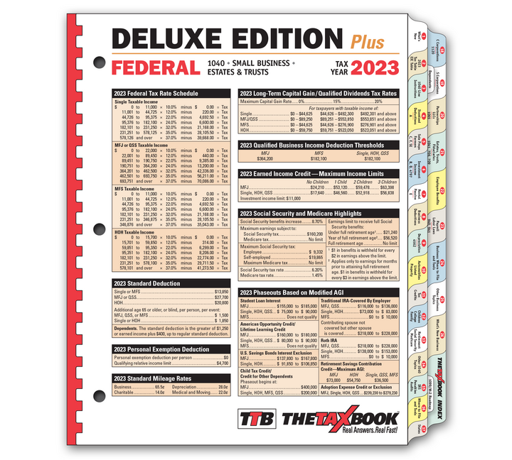 Image for item #90-211: The TaxBook Deluxe Edition 2023