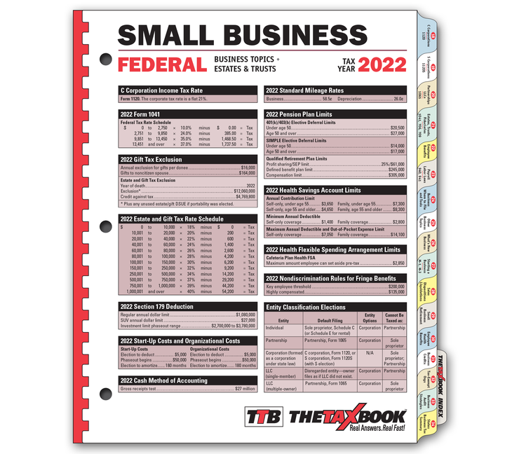 The Tax Book Business Edition 2022 Item 90 231