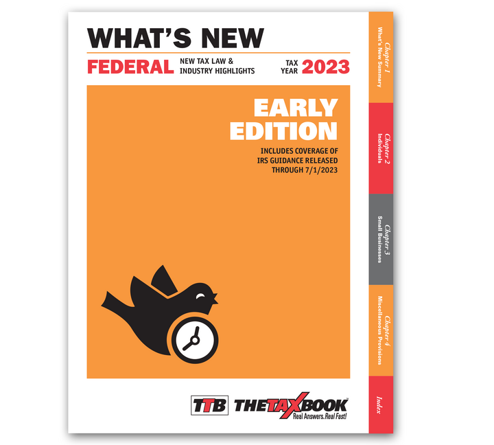 Image for item #90-280: The Tax Book What's New: 1040 IN DEPTH 2023