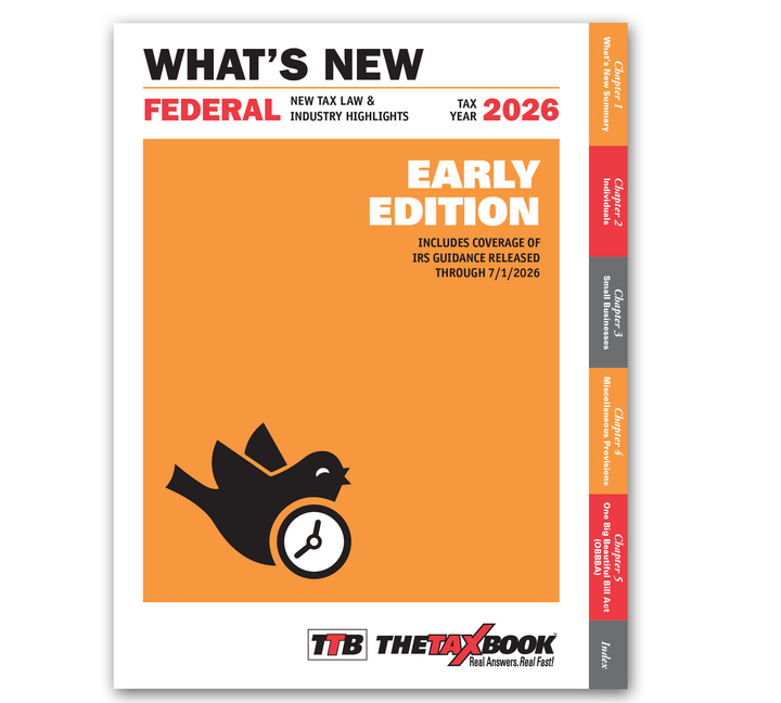 Image for item #90-280: The Tax Book What's New: 1040 IN DEPTH 2026