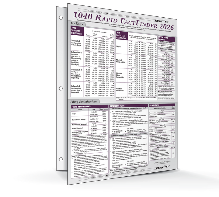 Image for item #90-309: 1040 Rapid FactFinder 2026