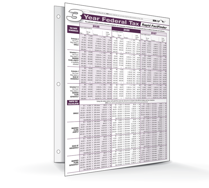 Image for item #90-370: 3 Year Federal Tax FactFinder 2026