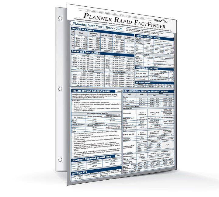 Image for item #90-390: Planner Rapid FactFinder