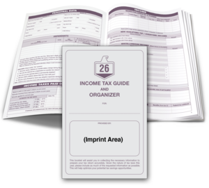 Image for item #01-201: LARGE 2026 Tax Guide And Organizer Imprinted
