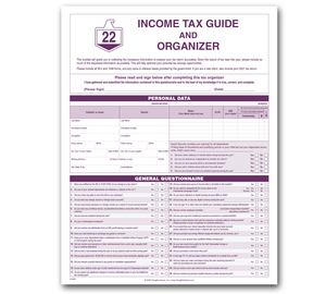 Image for item #01-601: 4 pg Tax Guide & Organizer Imprinted