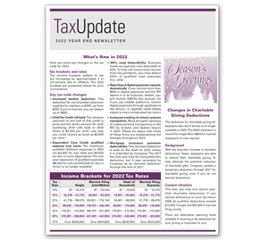 Image for item #03-000: Year-End Tax Update Newsletter 2022 - Item: #03-000