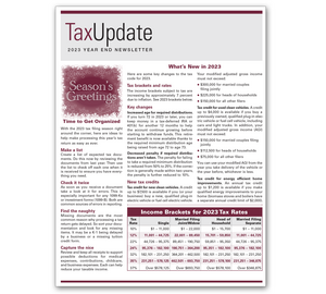 Image for item #03-000: Year-End Tax Update Newsletter 2023 - Item: #03-000