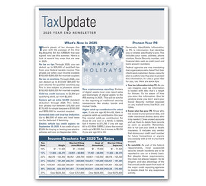 Image for item #03-000: Year-End Tax Update Newsletter 2025