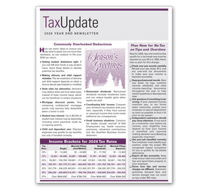 Image for item #03-000: Year-End Tax Update Newsletter 2026