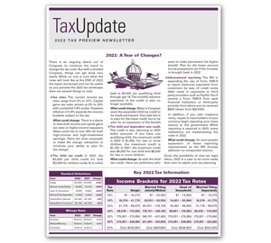 Image for item #03-300: Preview: Tax Update Newsletter 2022 - Item: #03-300