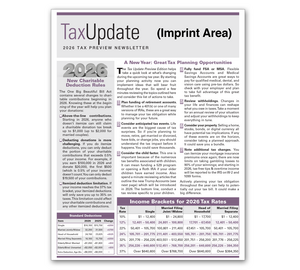 Image for item #03-301: Preview: Tax Update Newsletter 2026 - Imprinted