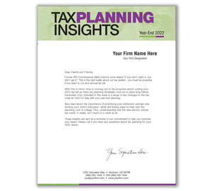 Image for item #03-311: Tax Planning Insights Letter - Year-End Issue