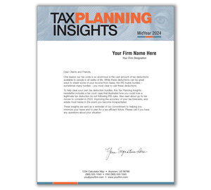 Image for item #03-321: Tax Planning Insights Letter - 2024 Mid-Year Issue