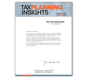 Image for item #03-321: Tax Planning Insights Letter - 2026 Mid-Year Issue