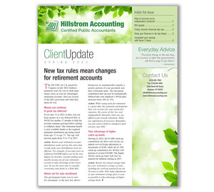Image for item #03-461: Client Update Newsletter - Spring Edition