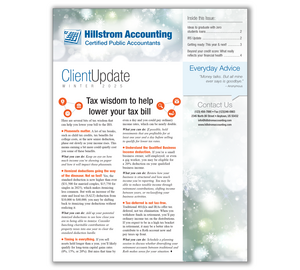 Image for item #03-481: Client Update Newsletter Imp - 2025 Winter Edition