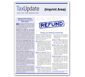 Image for item #03-801: 2023 Imprinted TAX TIPS Newsletter - Item: #03-801