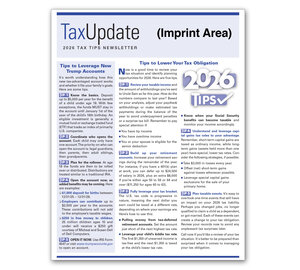 Image for item #03-801: TAX TIPS Newsletter 2026 Imprinted