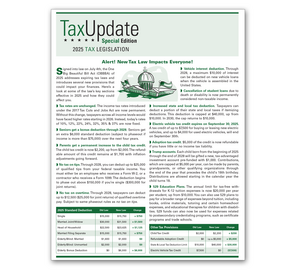 Image for item #03-900: SPECIAL EDITION: Tax Update - One Big Beautiful Bill Newsletter