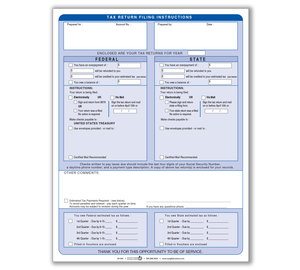 Image for item #05-000: Padded Filing Instructions - Item: #05-000