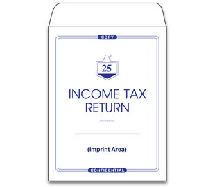 Image for item #07-131: White/BLUE COPY Envelope 2025 (9 X 12) Imprinted